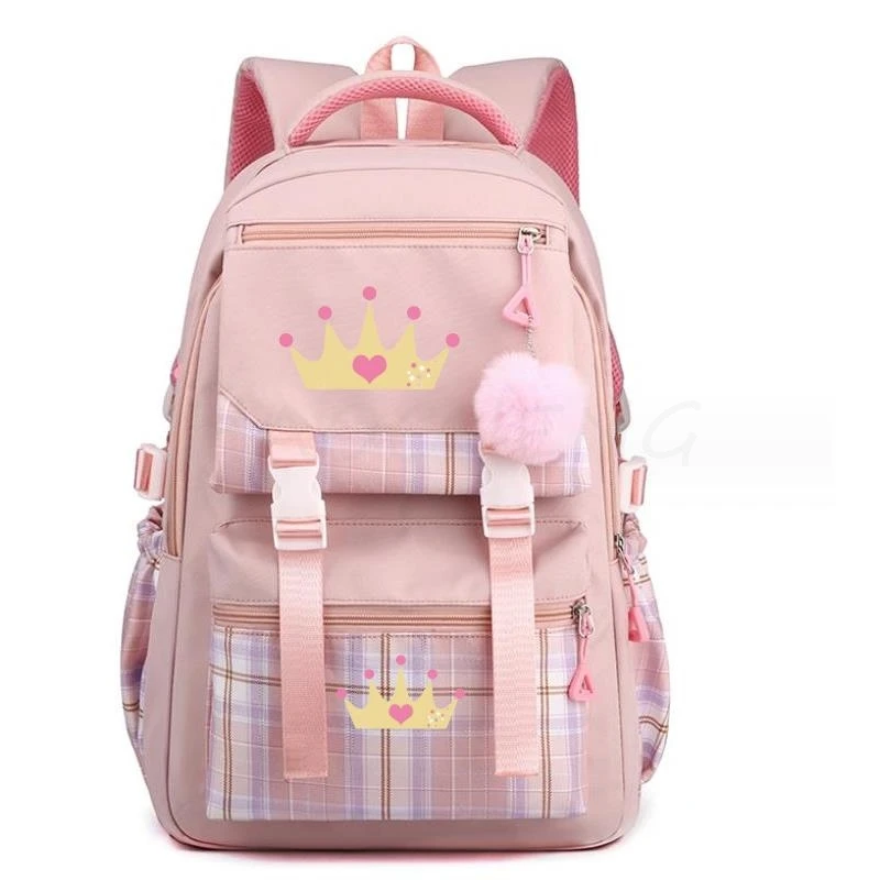 Fashion Queen Print Backpack Casual Backpack Schoolbag Shoulders Bag Travel Bag Daypacks for Students Cute Girls 4 Color