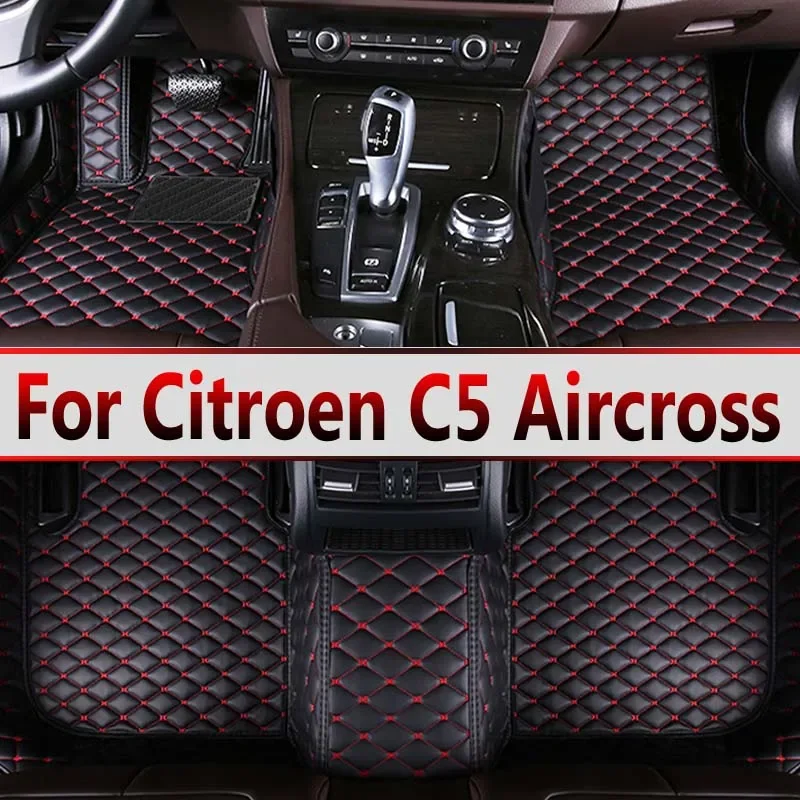 

Car Floor Mats For Citroen C5 Aircross 2018~2022 Leather Mat Durable Pad Auto Rugs Carpets Interior Parts Car Accessories 2019