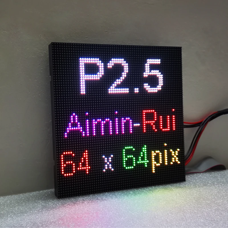 

2pcs/lot P2. 5 High Definition Indoor Full Color LED Screen SMD Panel Module 160*160mm 64*64 Pixels 1/32 Scan