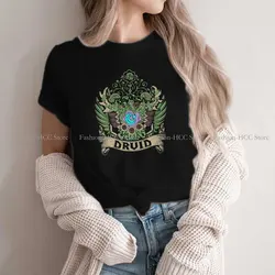 World of Warcraft Polyester TShirt for Women DRUID  ELITE EDITION Basic Leisure Sweatshirts T Shirt High Quality Trendy