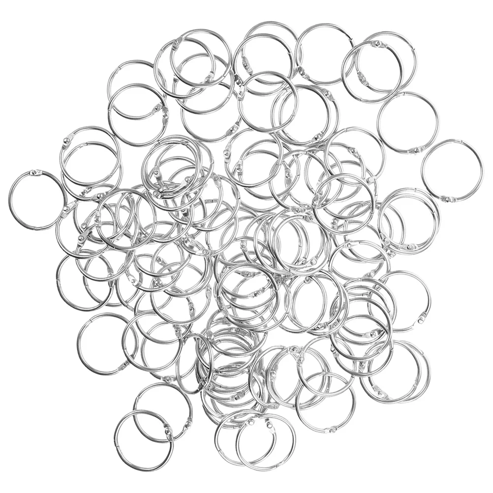 Anneaux de reliure en métal, 70 pièces, anneaux de carte d'index pour l'artisanat, anneau de reliure à feuilles mobiles, attaches réutilisables pour projet d'art au bureau et à l'école