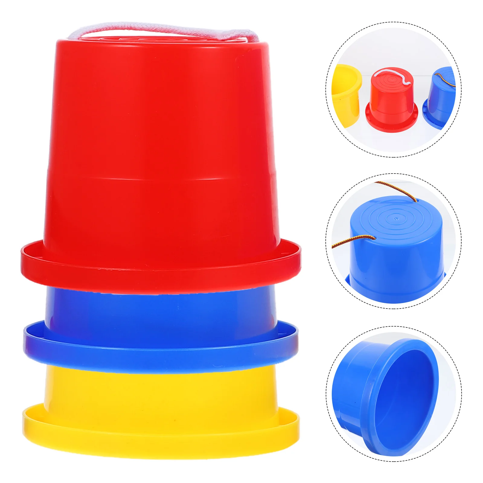 3 Pairs Jump Shoes Kids Stilts Toy Children Outdoor Toys for Jumping Buckets Catapult