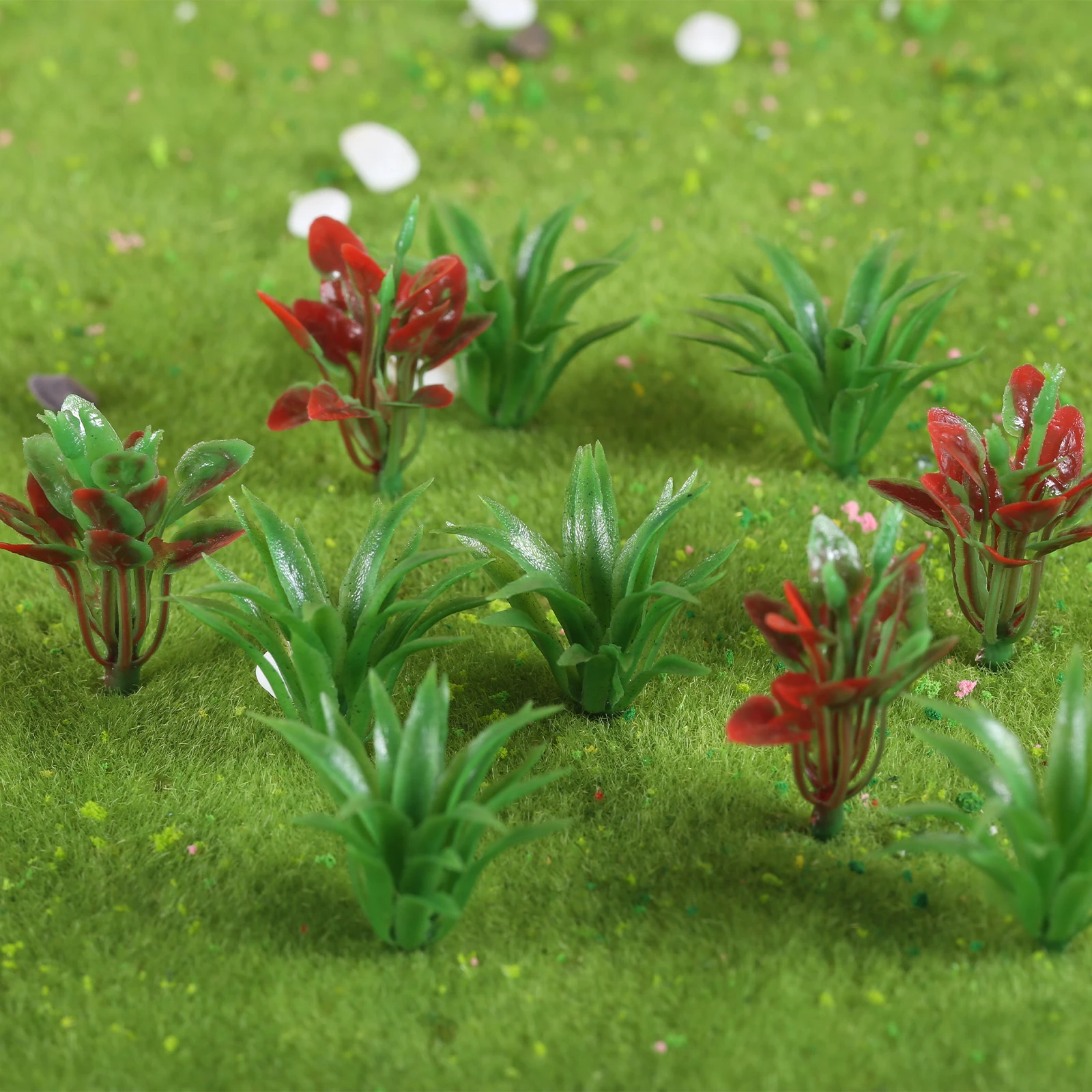 Modelo de tren de plástico de 3,5/4/5cm, paisaje Artificial, árboles, accesorios de paisaje de construcción, decoración de ferrocarril, árbol en miniatura, 90 Uds.