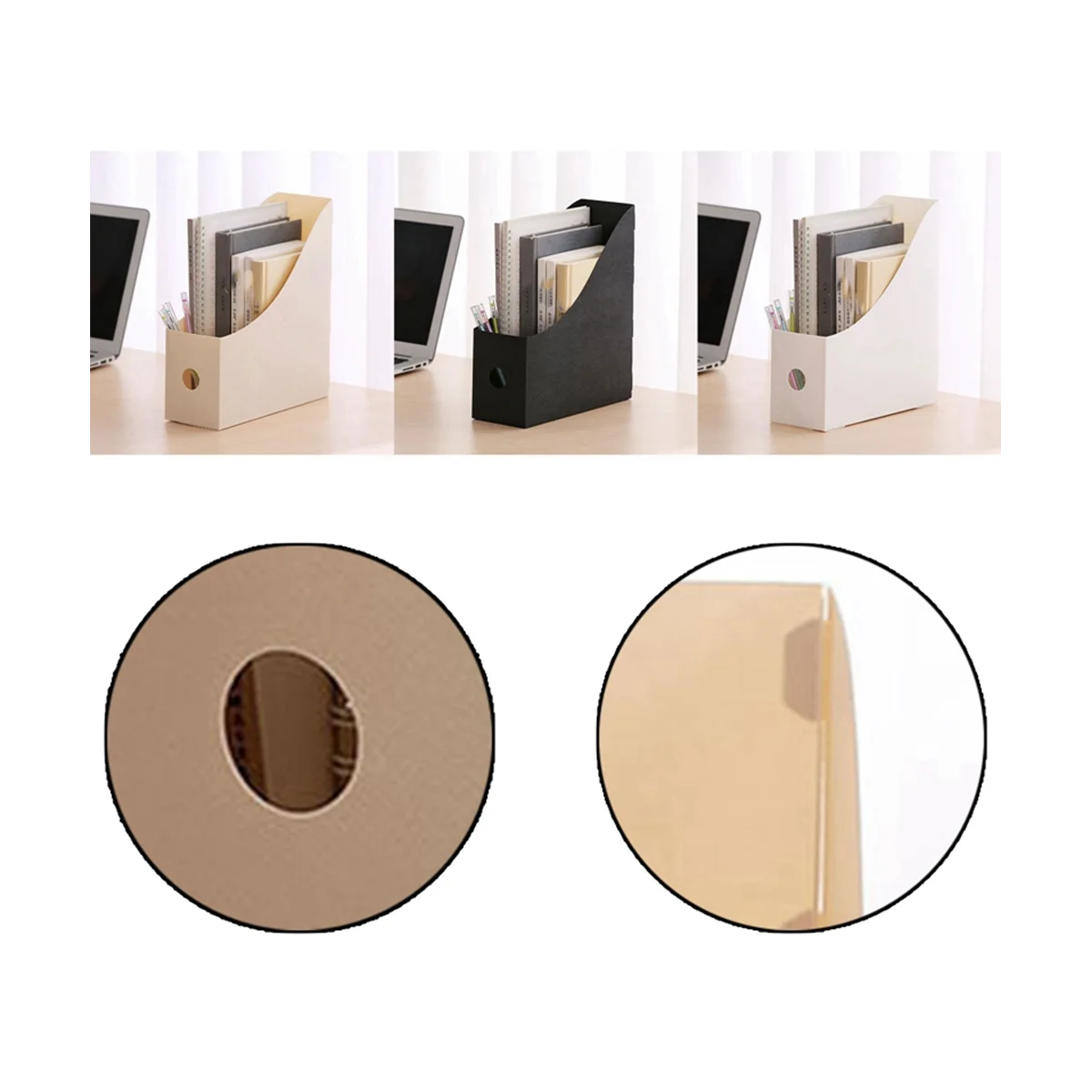 Desktop File Racks para Estudantes, Estudantes Use, Data Racks, Organizar Bookends plástico, Estantes, Caixas de armazenamento de arquivos, 3pcs