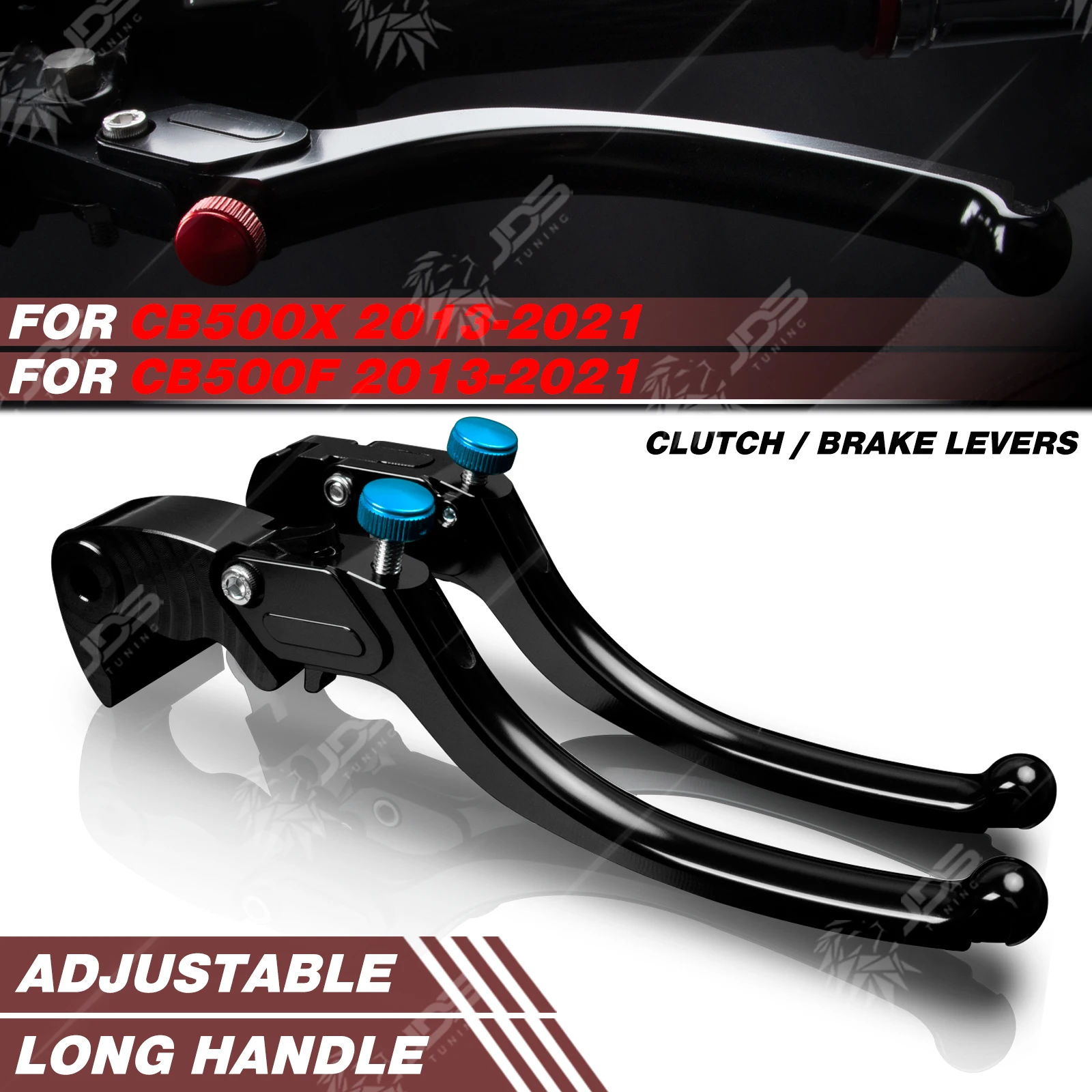

JDSTUNING For Honda CB500X/CB500F 2013-2021 Stepless Clutch Lever Brake Lever Set Long Handle Levers Accessories Parts