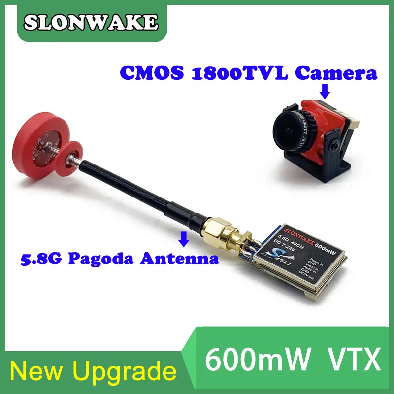 5.8G 48CH 600mW 조정 가능한 VTX-CAM FPV 송신기 Raceband 1200TVL RC Multicopter fpv Drone 용 미니 FPV 마이크로 카메라