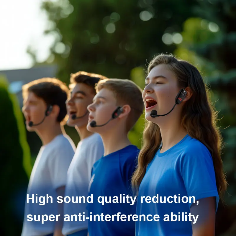 Professional Wireless Microphone Headset UHF Wireless Headset Mic 1/8'' 1/4'' Plug for Stage Performance Speaker Voice Amplifier