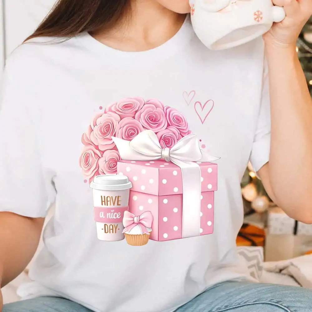 Cartoon Pink Bear/ Dog Heat Transfer For clothes DIY A-Level Washable T-shirt Iron-on Thermal Sticker Cute Lady Patches Applique