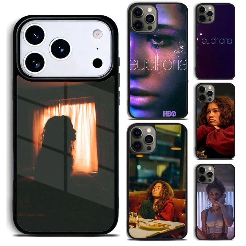 Coque de téléphone en silicone souple American TV Euphoria Zendaya Rue pour iPhone 17 16 15 14 13 12 11 Pro Max Plus 17Air
