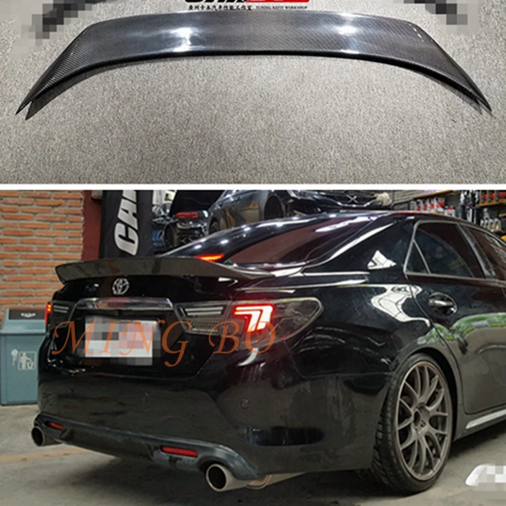 

FOR TOYOTA Mark X Spoiler 2010 2011 2012 2013 2014 2015 2016 2017 REIZ Spoiler High Quality Carbon Fiber Rear Trunk Spoiler