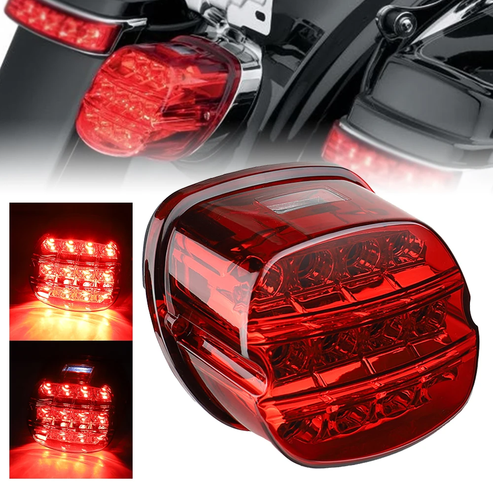 Motorcycle LED Brake Tail Light for FLSTF Night Train Touring Softail Sportster Road King Electra Road Glide