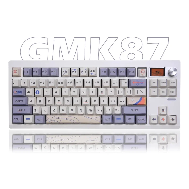 

Комплект механической клавиатуры GMK87 The Third Mock Examination VIA Keyboard Конструкция ПРОКЛАДКИ с индивидуальной ручкой, оснащенная небольшим экраном