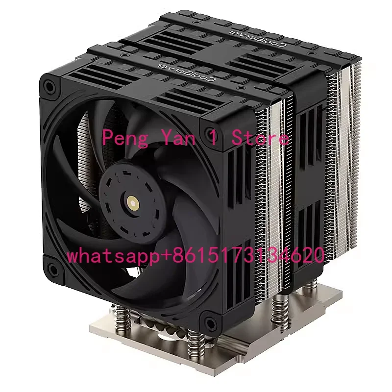 CPU server cooler 4U dual-tower dual-fan 6 heat pipe temperature control silent