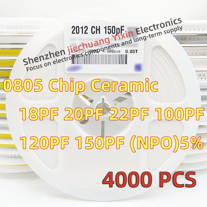 

Chip Ceramic Capacitor 0805 18PF 20PF 22PF 100PF 120PF 150PF 50V 5% accuracy NPO(COG) material 2012 Capacitance 4000pcs