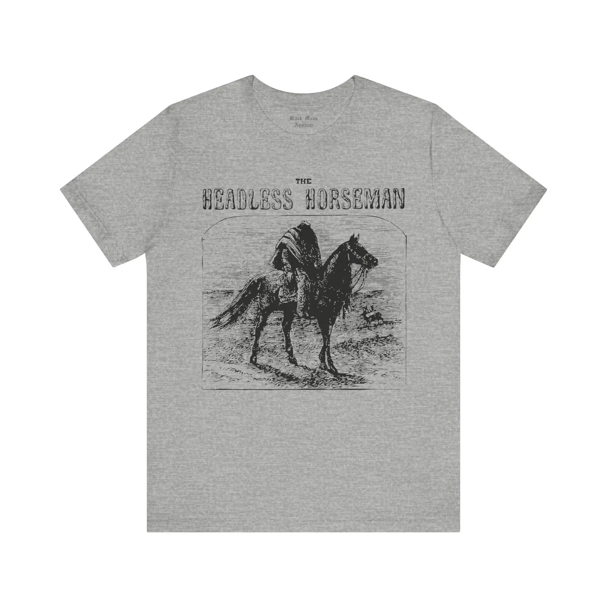 The Headless Horseman I، Vintage Halloween، قميص مجوف نعسان، تي شيرت مخيف، رواية رعب، تي شيرت قصير الأكمام من الجيرسيه الفولكلور