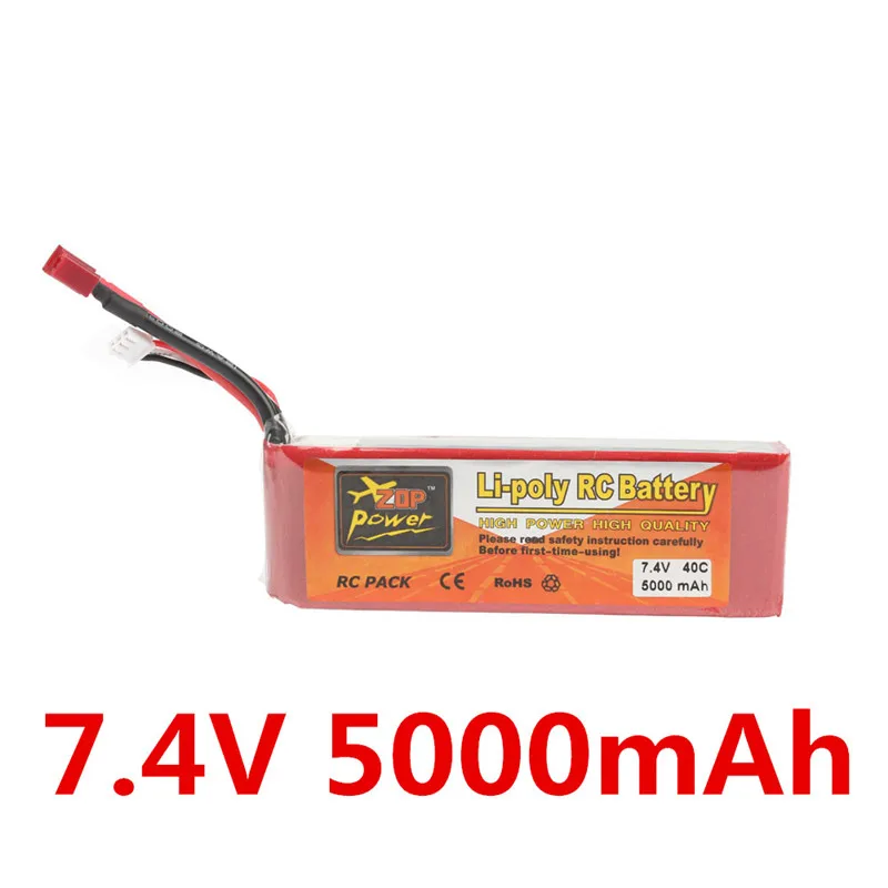 遠隔操作車両用バッテリー,7.4v,2s,5000mah,40c,t60またはtプラグ,車,ボート,ヘリコプター,飛行機