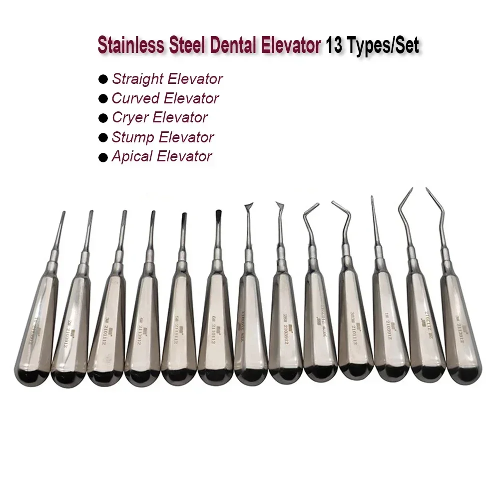 1 PCS Dental Materials Stainless Steel Tooth Extraction Surgical Tools Straight Curved Cryer Stump Root Tip Lift Dentist Clinic