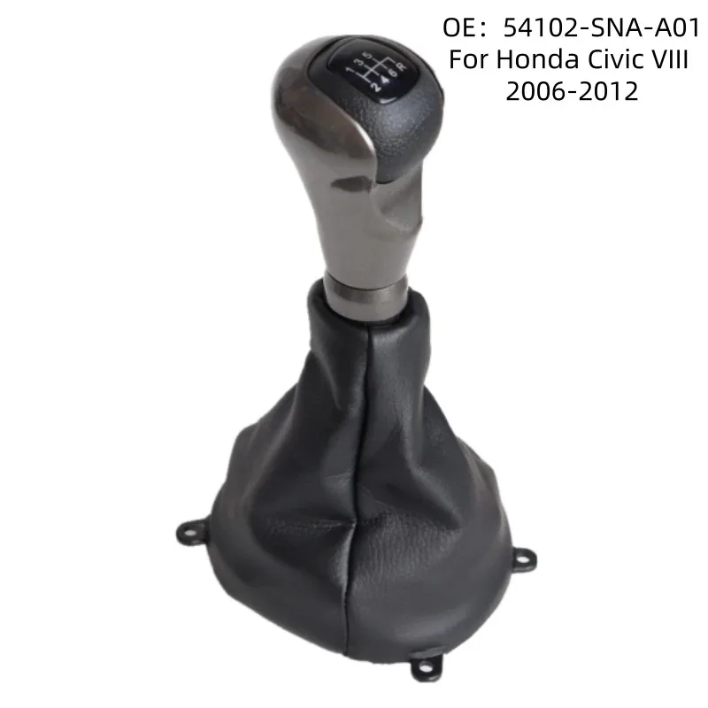 

Ручка переключения передач для Honda Civic VIII 2006-2012, шарообразная, с накладкой на ручник, черная, хромированная, из АБС-пластика, для механической коробки передач