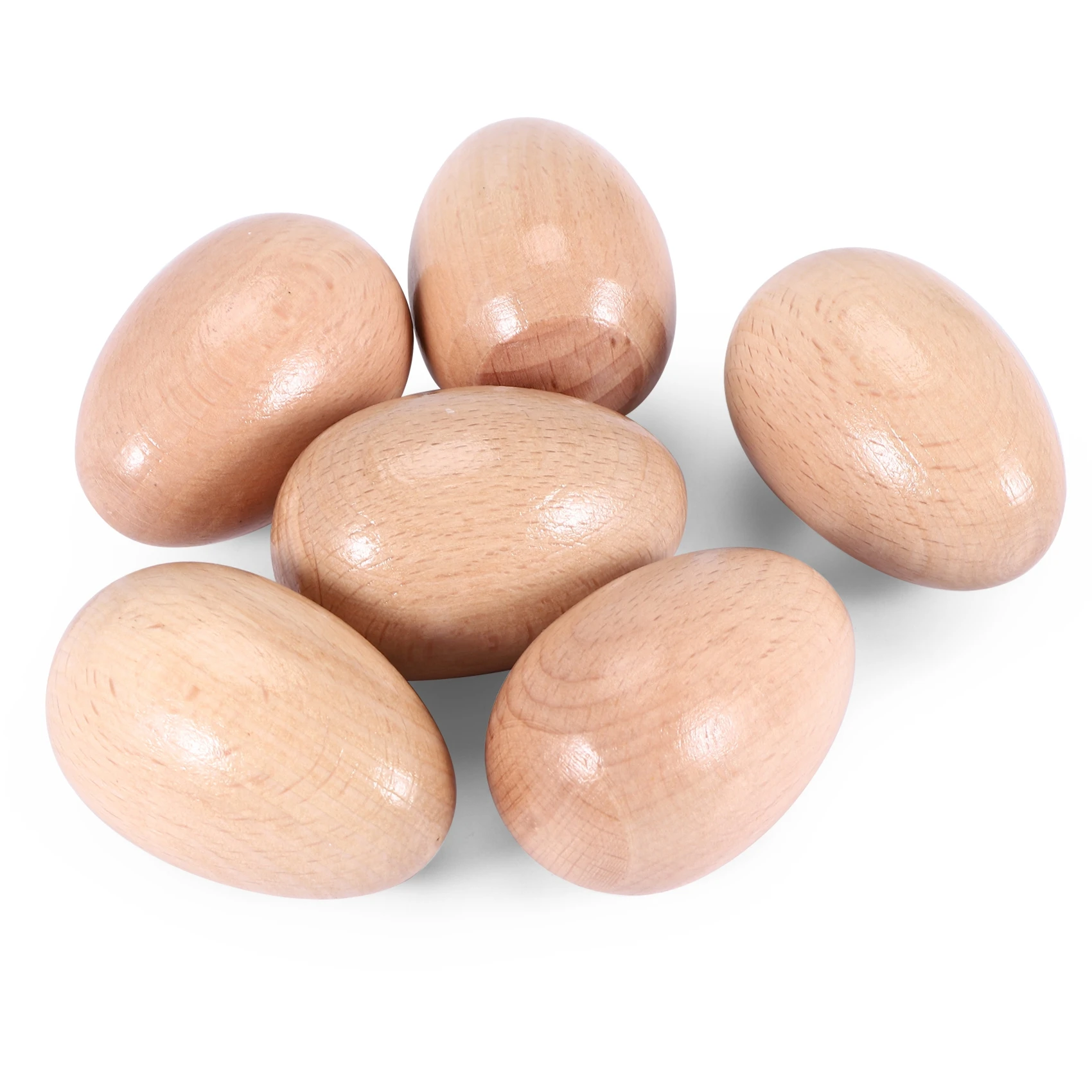 بيضة موسيقية خشبية قرع ، مجموعة من 6 أجزاء ، لعبة للأطفال