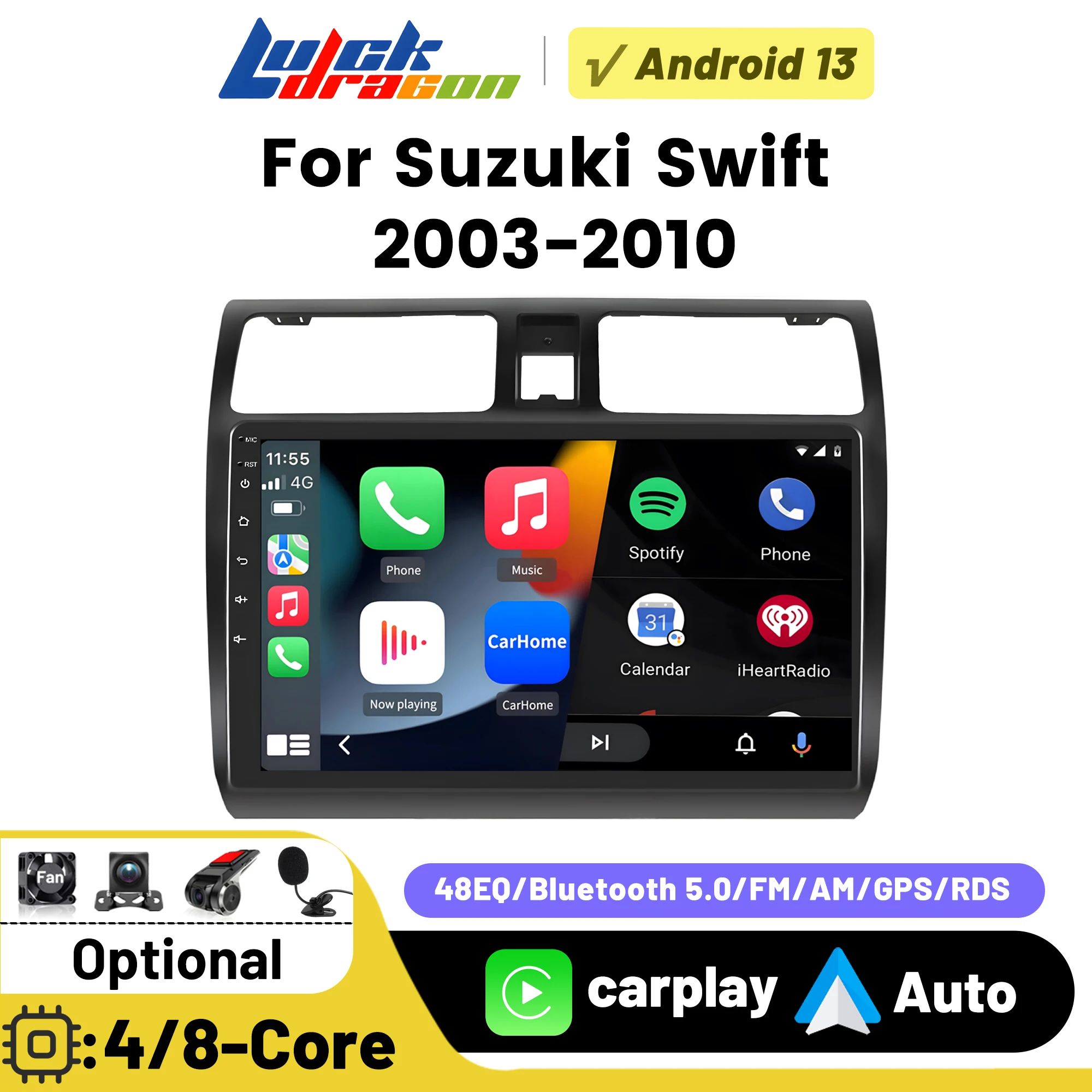 Car Multimedia Player Car Radio for Suzuki Swift 2003 - 2006 2007 2008 2009 2010 DSP Subwoofer Multimedia Player 2Din Android