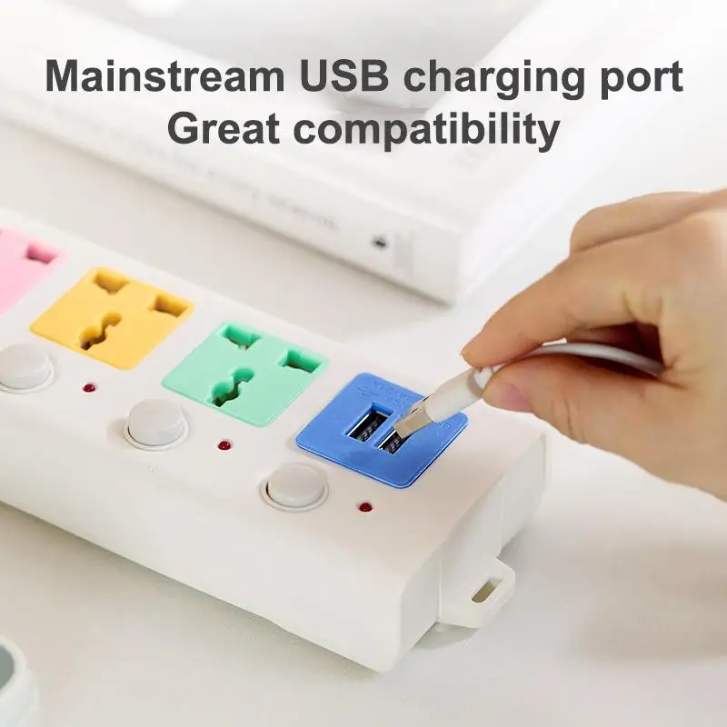 Multi-functional Socket Durable 2/3/5/6/8M USB Charger With USB Power Strip Switch Extension Electrical Home