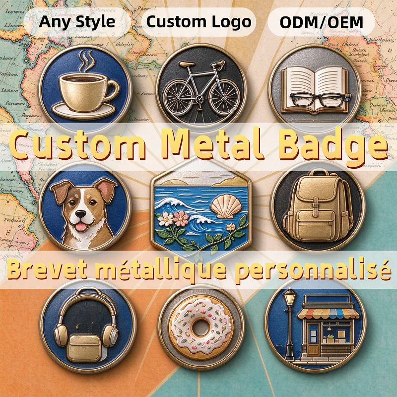 Custom Vintage Pins Wholesale Cheap Custom Metal Zinc Alloy Embossed 3D Lapel Pin Badge Design Your Own Logo Zinc Alloy Badges
