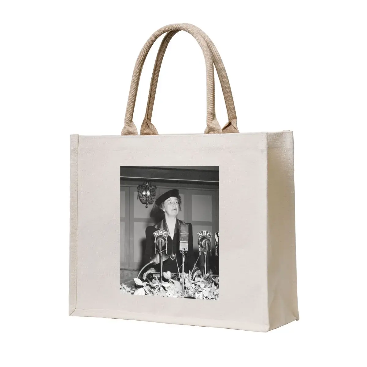 

Eleanor Roosevelt Speaking To Crowd - 1939 Tote Bag shopping bag Canvas bag for women canvas tote shopping logo