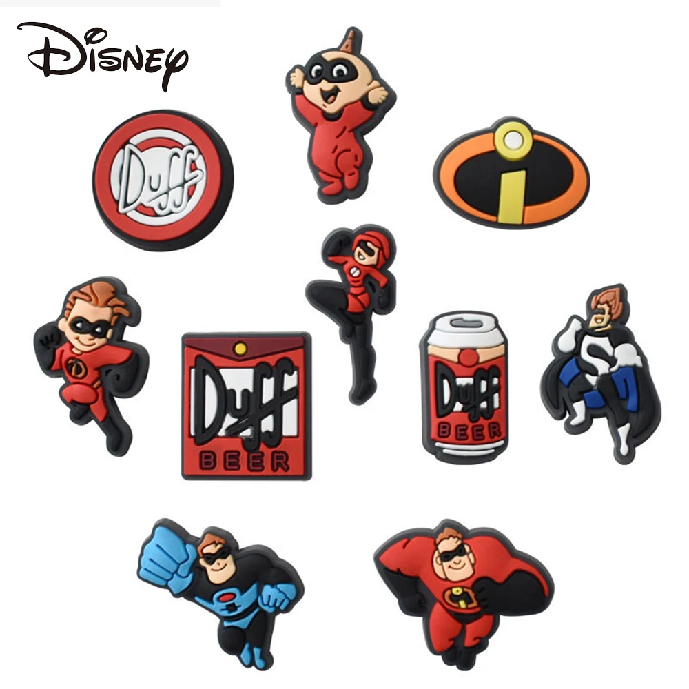 

1-100pcs Disney 'The Incredibles Family' Shoe Charms, DIY Craft Accessories for superpower Kids &Birthday Gifts & Xmas Favors