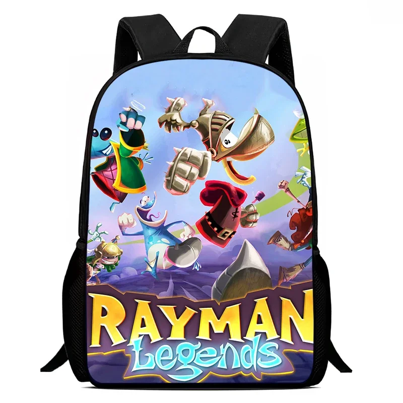 Mochila Rayman Legends Prints School Backpack,Children School Bags for Boys&Girls ,Light Weight Cartoon Child Backpack Durable