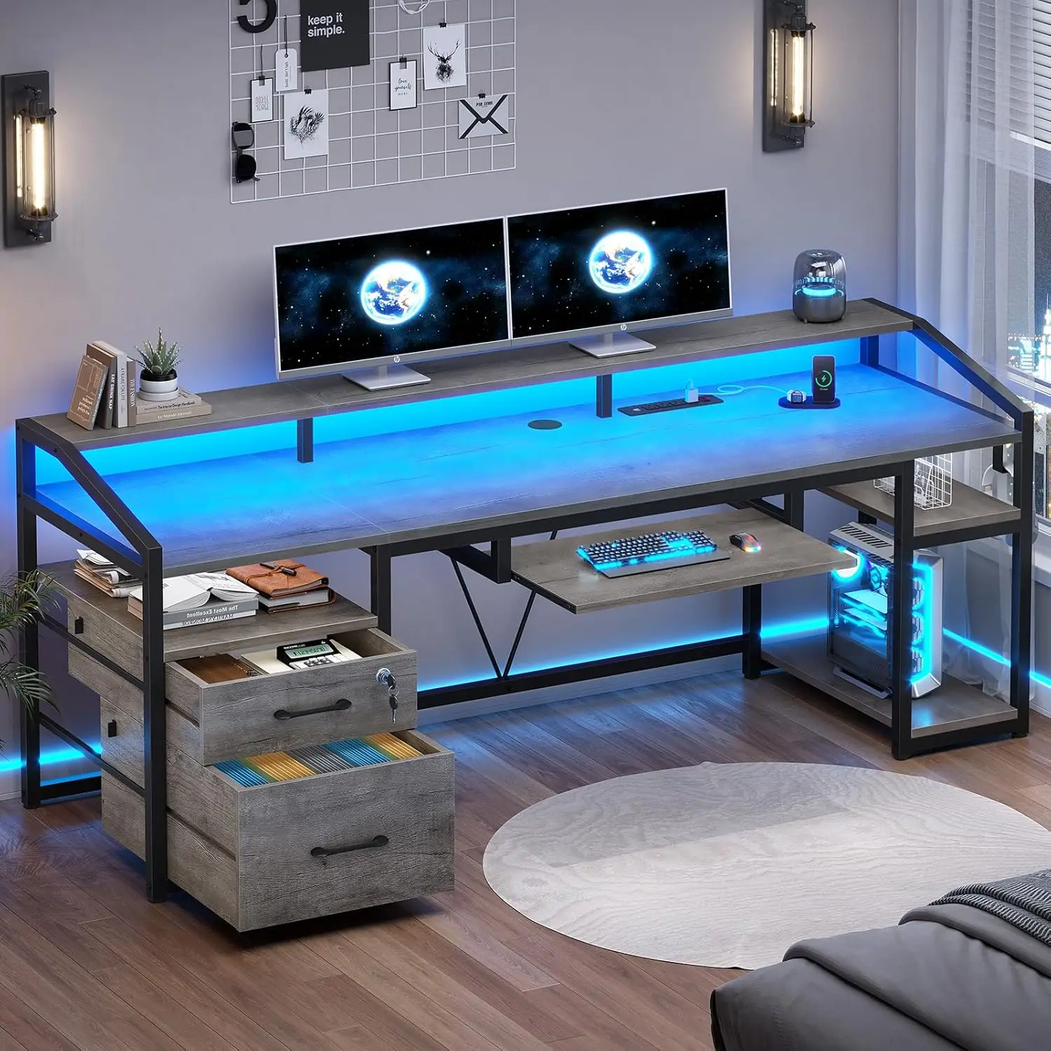 63" Computer Desk, …