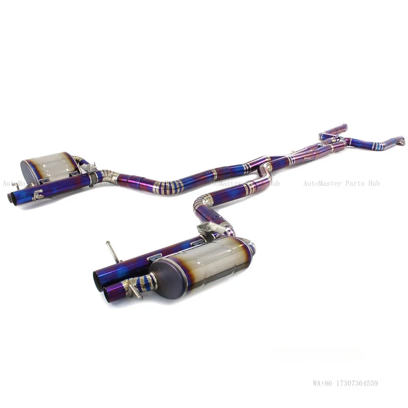 

Exhaust Valved Muffler Titanium Pipe for - C63/C63S W205 4.0T 2015-2023 Auto Car Parts Catback Exhaust System