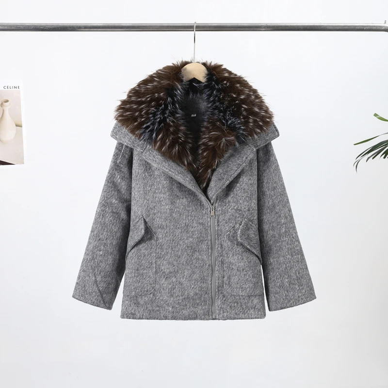 Женская винтажная хлопковая куртка с воротником из искусственного меха, темно-коричневое теплое пальто оверсайз с длинными рукавами, новая осенне-зимняя уличная верхняя одежда