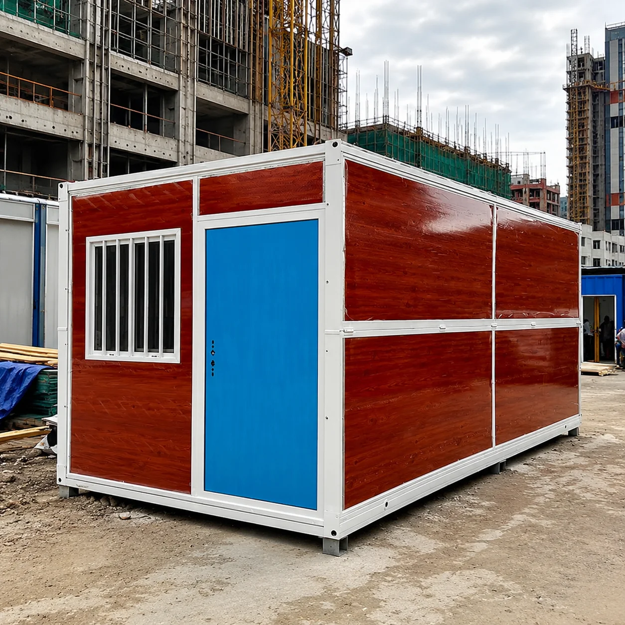 Container Foldable House 20Ft Modular House for Builder Temporary Housing Galvanized Steel Frame Quick Assembly System