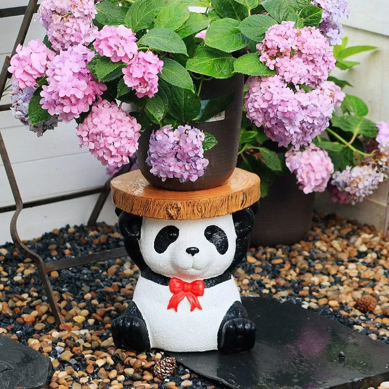 Xia Ji Story Cute Panda Stool Entrance Shoe Change Stool Guofeng Creative Personality Home Decoration Ornament Tide