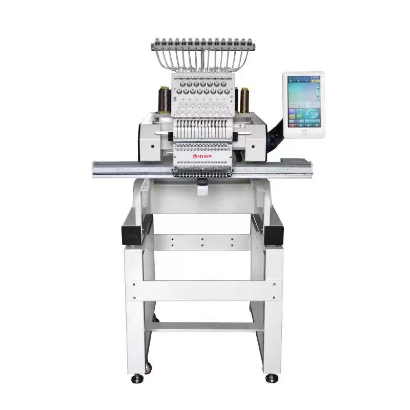 MYSEW MBC1501 Industrial 15 Needles Single Head Computerized Embroidery Machine with Dahao A15 Pro for Boutique Production