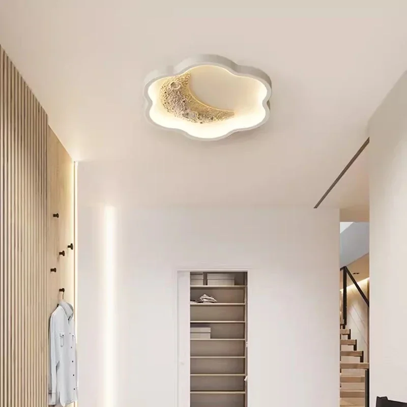 Imagem -04 - Modern Led Moon Ceiling Light Entryway Lâmpadas Decoração de Casa Corredor Quarto Quarto de Criança Varanda Nordic Luminária