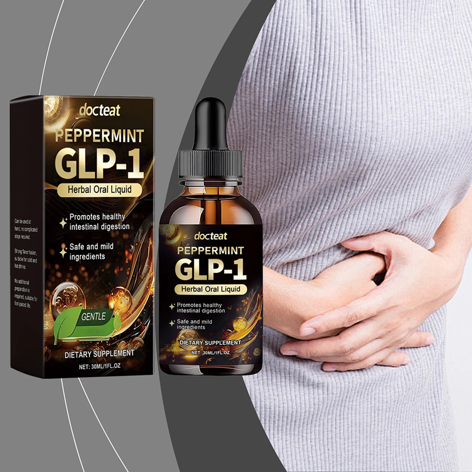 GLP-1 Liquid Drops Gut Digestive Immune Energy Support Body Care Products