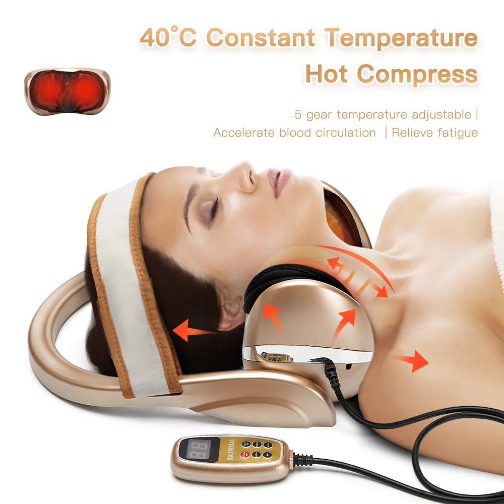 Electric Neck Massager Infrared Heating Airbag Neck Traction Vibration Shoulder Cervical Spine Shoulder Support Pain Relief