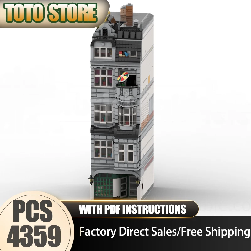 

Модель City Street View Moc Building Bricks Модульное поездка до модели Лейпциг Технология Модульные блоки Рождественский набор DIY Игрушки Подарки