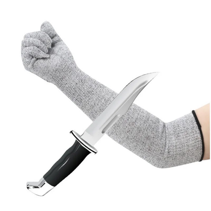 1 PC Level 5 HPPE Safety Sleeves Anti Cut Arm Puncture Gloves Cutting Resistant Bracers Protector Household Breathable Gloves