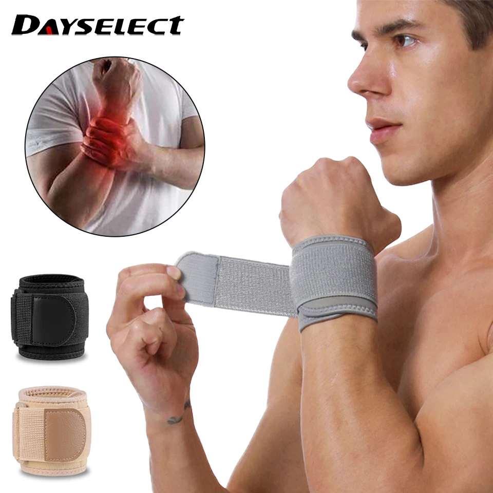 1Pcs Wrist Support Dual Compression Adjustable Nylon Wrap Wrist Guard Sports Anti-Sprain Wrist Guard Tendon Sheath Guard Unisex