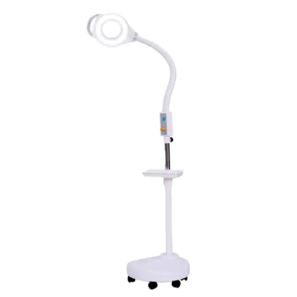 LED Floor Lamp Magnifying Salon Beauty Multifunction Cold Light Desk Lamp Esthetician Magnifying Nail Art Tattoo Vertical Therap