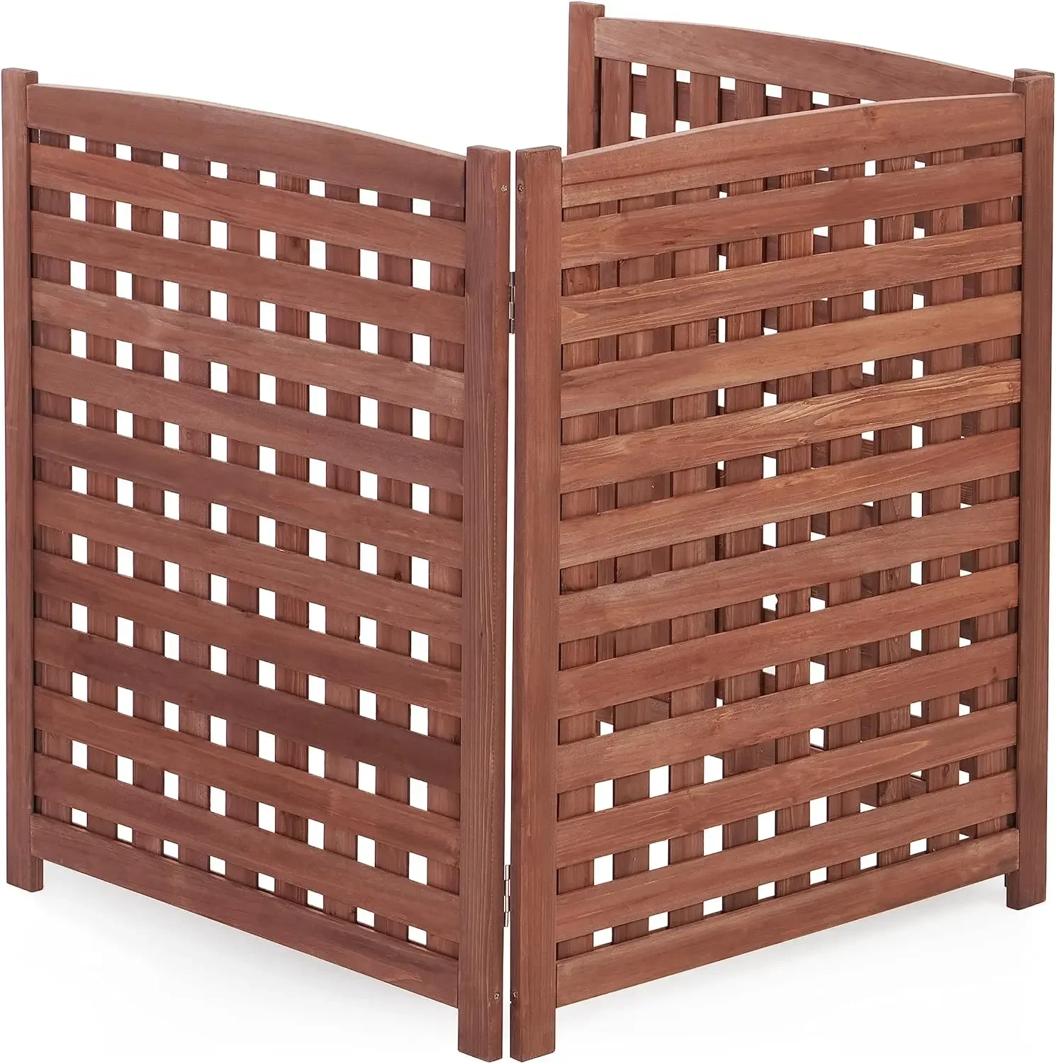 Air Conditioner Fence Screen Outside, Cedar Privacy Fence 3 Panels to Hide AC & Trash Enclosure, 40