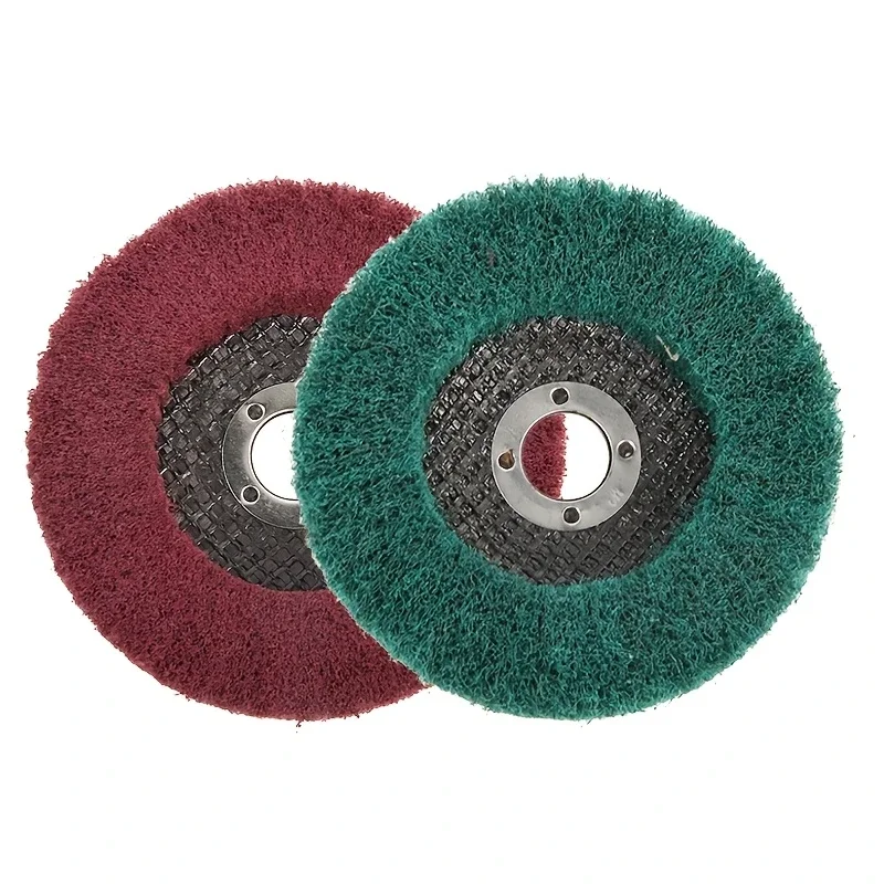 

Полировальный круг для металла с нейлоновым волокном, 4-дюймовая абразивная полировальная пластина, для удаления заусенцев и удаления ржавчины для сложной сварки поверхности