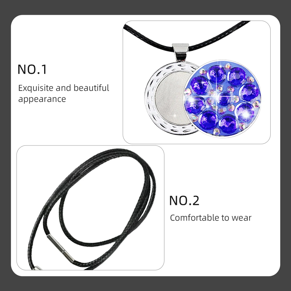 

Golf Crystal Hat Clip Blue Golfing Accessory Durable Metal Ball Marker Portable Golf Supply Delicate Design Gift Idea