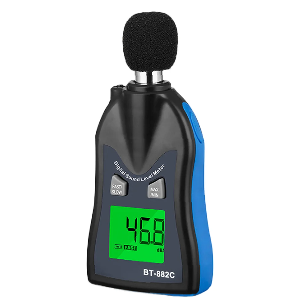 

For BTMETER BT882C Sound Level Meter Noise Tester Digital 30 to 130 Decibels Range Portable with Clear Display
