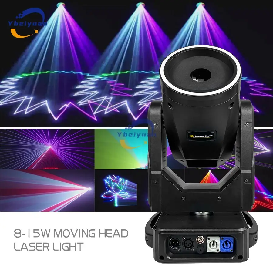 

Новый сценический лазерный светильник с подвижной головкой 8 Вт 10 Вт 12 Вт DMX512 с эффектом луча DJ Light Профессиональное свадебное украшение Диско-свет для клуба