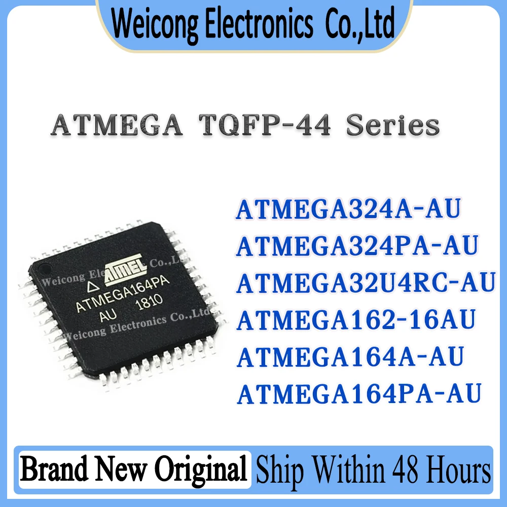 New ATMEGA ATMEGA324A-AU ATMEGA324PA-AU ATMEGA32U4RC-AU ATMEGA162-16AU ATMEGA164A-AU ATMEGA164PA-AU IC MCU Chip TQFP-44