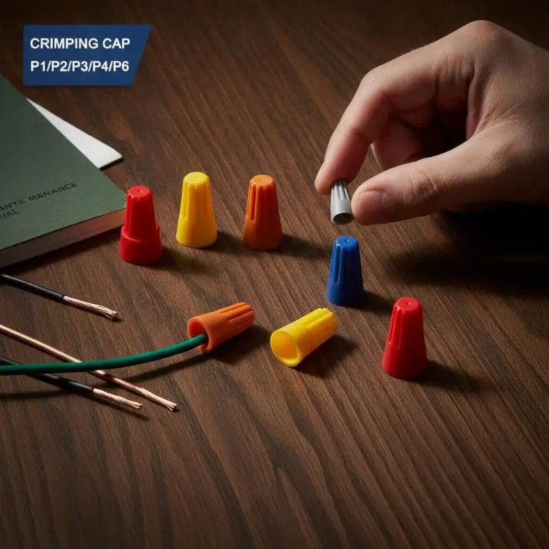 Hot  100Pcs Spring Rotating Splicing Nut Fast Wire Connector P1 P2 P3 P4 P6 Insulated Crimp Terminal AWG22‑10 Electrical End Cap