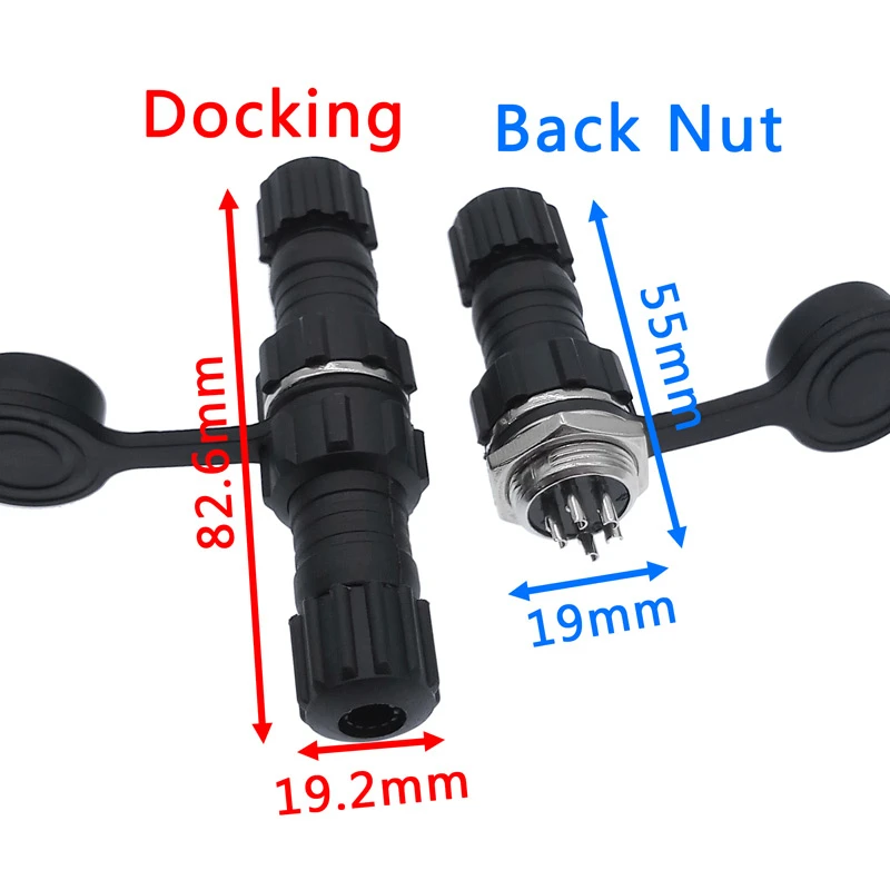 5/10/100 Sets QL16/GX16/M16 Plastic 2 3 4 5 6 7 8 9 10 Pin Aviator Aviation Plug Socket Circular Connector Waterproof IP65